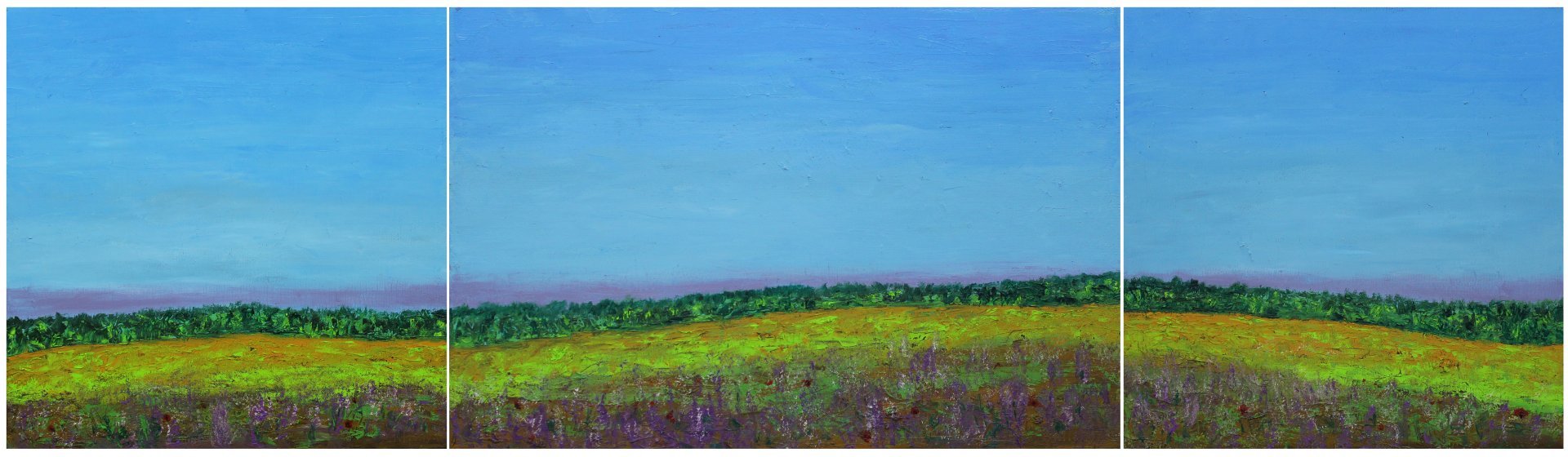Summer Field (triptych) Painting by Andriy Klishyn
