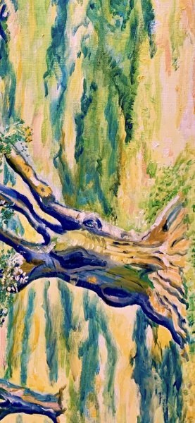 Image supplémentaire 7: Postimpressionisme Paysage Peinture "Un soupir de paix", peintre Angelo Ferro huile carton 