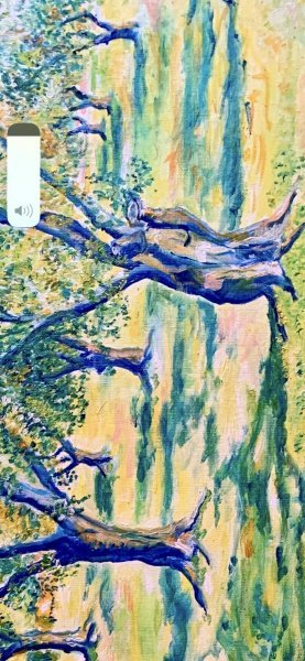 Image supplémentaire 8: Postimpressionisme Paysage Peinture "Un soupir de paix", peintre Angelo Ferro huile carton 