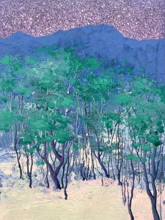 Malerei "Echo of the Unlived", maler/-in Andrii Kovalyk Gouache Papier in der Jose Art Gallery