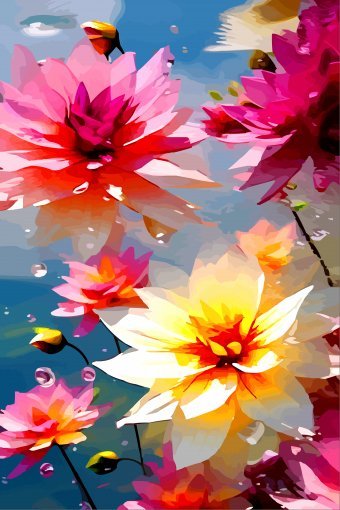 Цифрове мистецтво "Сяючі квіти, натхненні природою", цифровий художник Viktor Levchenko в Jose Art Gallery