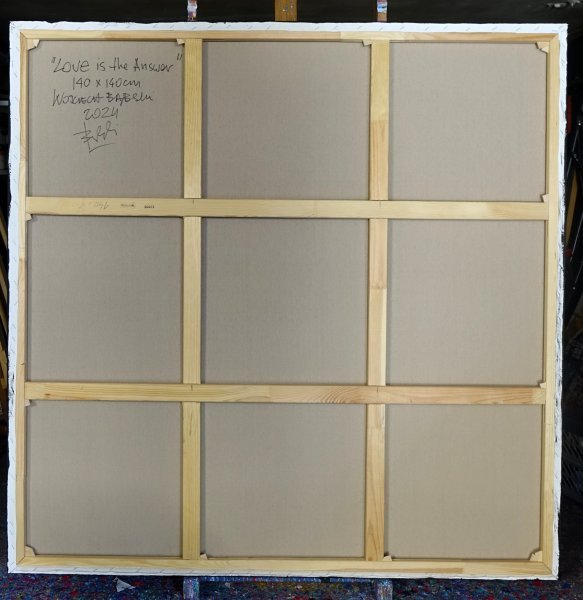 Additional view 6: Street Art Portrait Painting Love is the Answer by painter Babski Wojciech acrylic canvas 