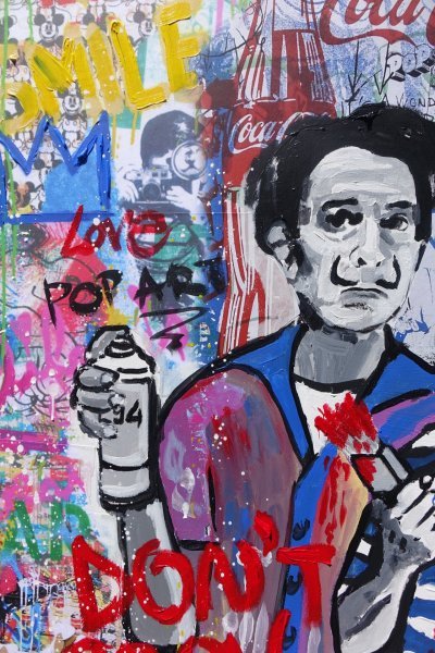 Additional view 3: Street Art Portrait Painting Don't Grow Up by painter Babski Wojciech acrylic canvas 