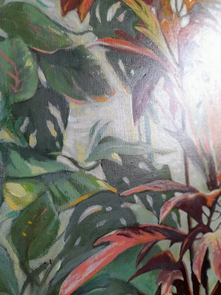 Image supplémentaire 4: Postimpressionisme Intérieur Peinture "Fleur de Soleil", peintre Julia Suprun huile toile 