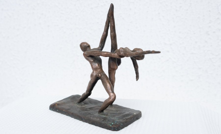 Дополнительное изображение 2: Реализм Бытовой Скульптура "Влюбленная пара танцует" скульптор David Dagaro Бронза 