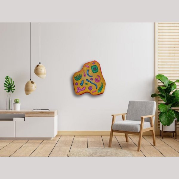 Additional view 1: Abstract Genre Painting Sponge 2 by painter Boris Subotic oil fabric 