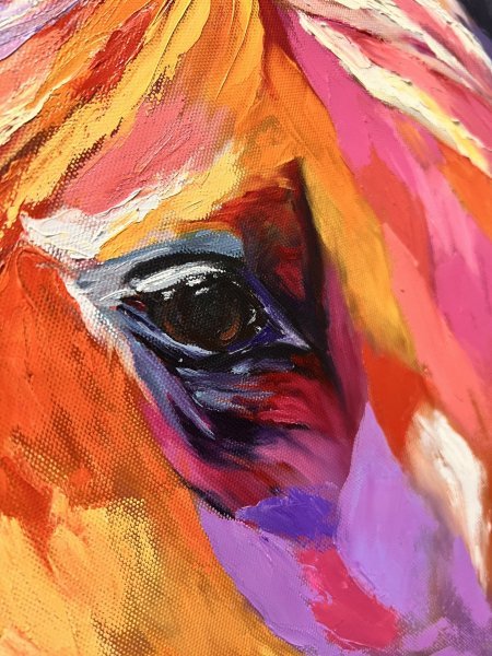 Additional view 4: Abstract Animal Painting Horse (Collection Piece #1) by painter Anna Tasheva oil canvas 