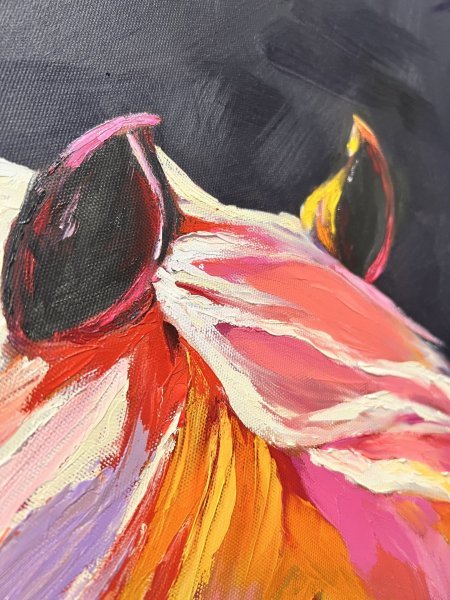 Additional view 5: Abstract Animal Painting Horse (Collection Piece #1) by painter Anna Tasheva oil canvas 