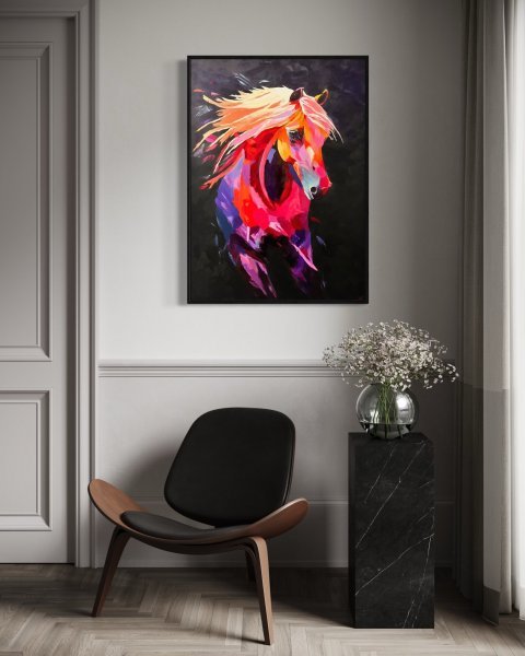 Additional view 7: Abstract Animal Painting Horse (Collection Piece #1) by painter Anna Tasheva oil canvas 