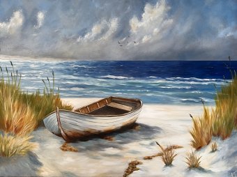 Painting "Quiet Escape" by painter Anna Tasheva oil canvas at Jose Art Gallery