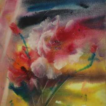 Живопись "Инсайд", живописец Сергей Емец акварель бумага в Jose Art Gallery
