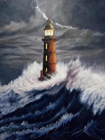 Painting "Guardian of the Storm" by painter Anna Tasheva oil canvas at Jose Art Gallery