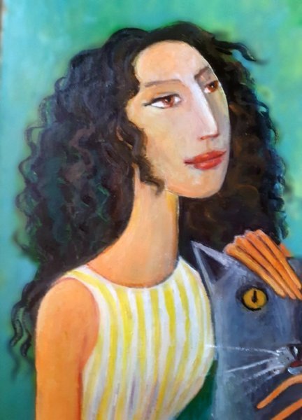 Dodatkowy obraz 1: Sztuka współczesna Obyczajowy Malarstwo "Costa i przyjaciele", malarz Zakir Ahmedov olej płótno 