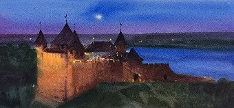 Картина "Вечерняя фантазия. Хотин" | Художник Андрей Ковалик | Jose Art Gallery