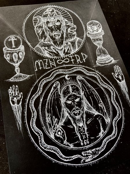 The Godless Face Painting by MZNTRP - Jose Art Gallery