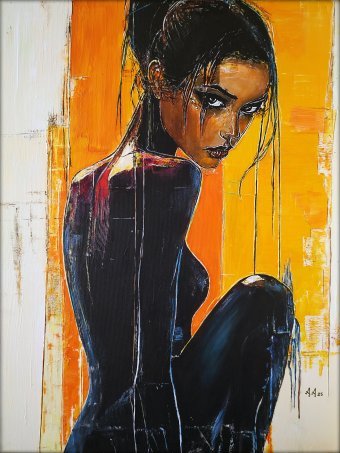 Pintura "Between Heartbeats", pintor Alexander Aksyonov acrilo tela de pintura na Jose Art Gallery