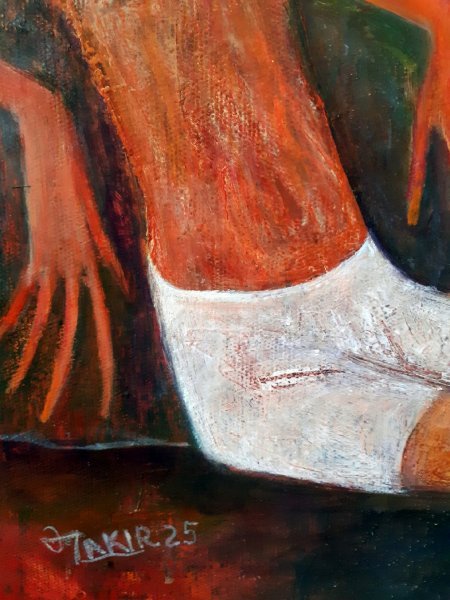 Dodatkowy obraz 3: Impresjonizm Nude Malarstwo "Spotkanie", malarz Zakir Ahmedov olej płótno 