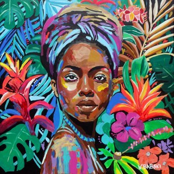 Painting "In the Jungle" by painter Babski Wojciech acrylic canvas at Jose Art Gallery