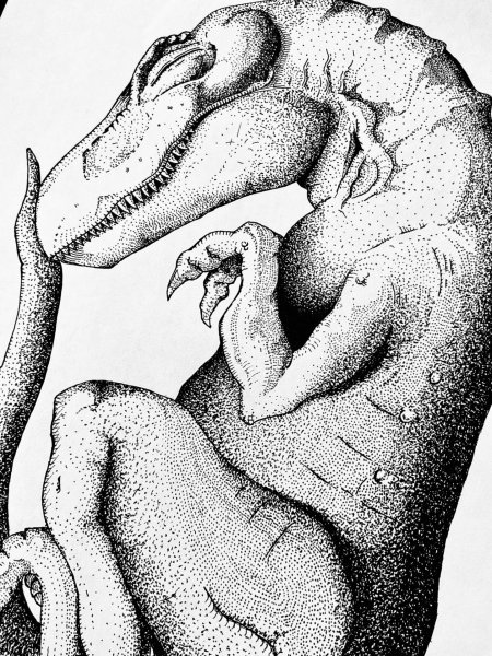 Additional view 2: Conceptual Mythological Drawing Child by illustrator MZNTRP drawing ink paper 