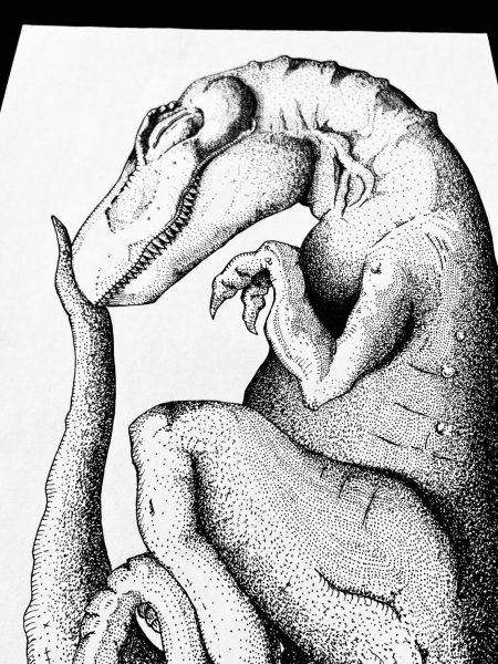 Additional view 4: Conceptual Mythological Drawing Child by illustrator MZNTRP drawing ink paper 