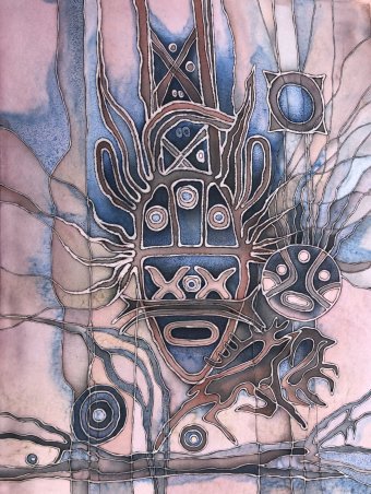 Живопись "Сулекская Писаница: Соляр.", живописец Maya Veshnik смешанная техника ткань в Jose Art Gallery