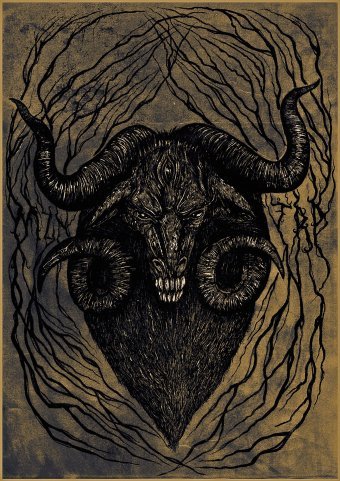 Drawing "Pan's Wrath" by illustrator MZNTRP mixed method paper at Jose Art Gallery