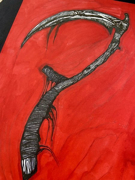 Additional view 1: Symbolism Genre Drawing The Hook by illustrator MZNTRP drawing ink paper 