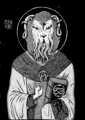 Gráfico "Profeta del Abismo | Cthulhu", ilustrador MZNTRP tinta papel en Jose Art Gallery