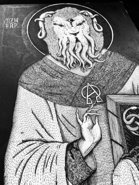 Prophet of the Abyss | Cthulhu Painting by MZNTRP