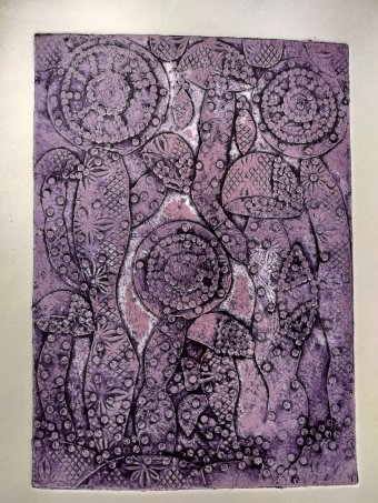 Painting "Unique Mushroom Creativity in Fine Art" by painter Zainab Banglore ink paper at Jose Art Gallery
