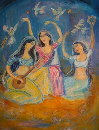 Romani Tale Inspired Colorful Art