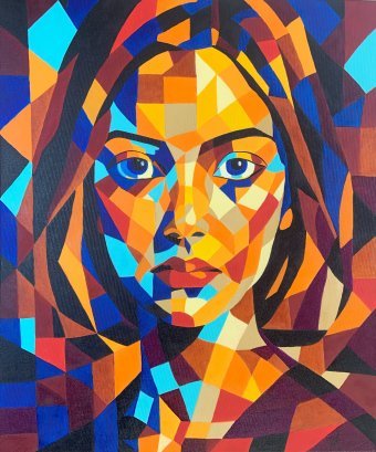 Живопись "Геометрия ее души", живописец Ольга Ткачова масло холст в Jose Art Gallery