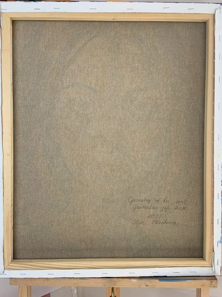 Additional view 3: Cubism Portrait Painting Geometry of her soul by painter Olga Tkachova oil canvas 