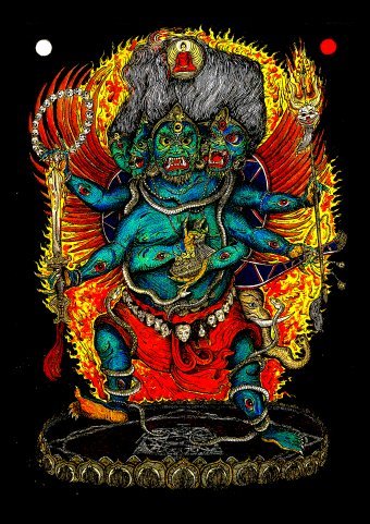 Gráfico "Makakhal – Protector iracundo", ilustrador MZNTRP técnica mixta papel en Jose Art Gallery