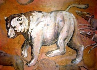 Живопис "Ведмедиця", живописець Maya Veshnik змішана техніка тканина в Jose Art Gallery