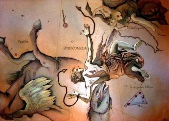 Peinture "Andromède", peintre Maya Veshnik technique mixte tissu à la Jose Art Gallery