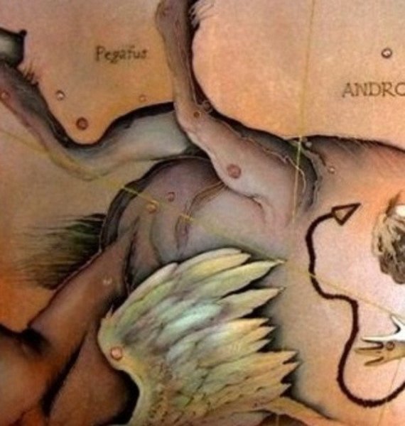 Додаткове зображення 1: Символізм Історичний Живопис "Андромеда", живописець Maya Veshnik змішана техніка тканина 