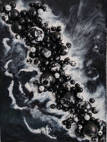 Sculpture "Galaxie des ombres", sculpteur Asti Loremar Technique mixte à la Jose Art Gallery