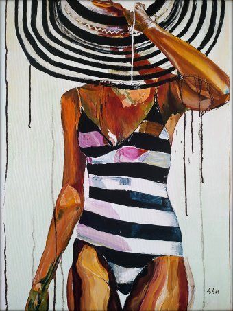 Pintura "A Striped Summer", pintor Alexander Aksyonov acrílico lienzo en Jose Art Gallery