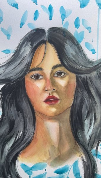 Additional view 1: Realism Portrait Painting II, watercolor painting by painter Agnes watercolor paper 
