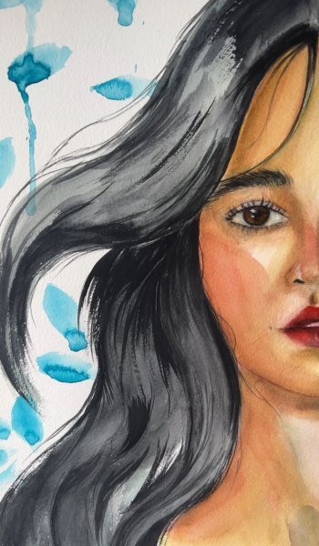 Additional view 3: Realism Portrait Painting II, watercolor painting by painter Agnes watercolor paper 