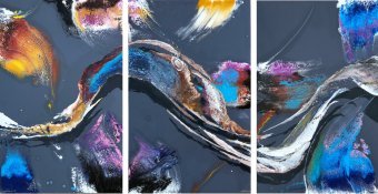 Malarstwo "Abstrakcyjny Wszechświat Macierzyństwa", malarz Ilham akryl płótno w Jose Art Gallery