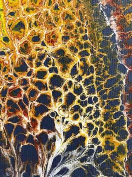 Additional view 2: Abstract Religious Painting Abstract Universe of Motherhood by painter Ilham acrylic canvas 