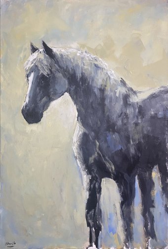 Pittura "Calma. Una serie di opere di Koni", pittore Olena Shnit acrilico tela alla Jose Art Gallery