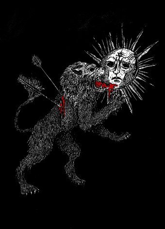 Gráfico "El Devorador de la Luz", ilustrador MZNTRP tinta papel en Jose Art Gallery