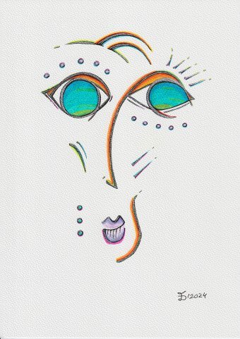 Графика "На Солнце", иллюстратор Ewa Dura смешанная техника бумага в Jose Art Gallery