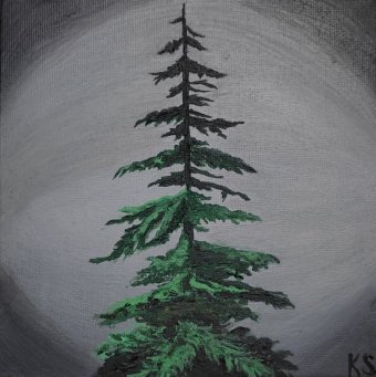 Pittura "Dolore", pittore Kseniya Simovonik acrilico tela alla Jose Art Gallery