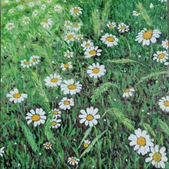 Pittura "Fonte di ispirazione", pittore Kseniya Simovonik acrilico tela alla Jose Art Gallery
