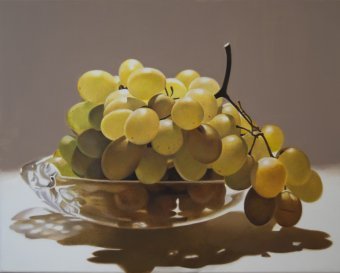 Pintura "Uvas jugosas. Bodegón artístico", pintor Valeri Tsvetkov óleo lienzo en Jose Art Gallery