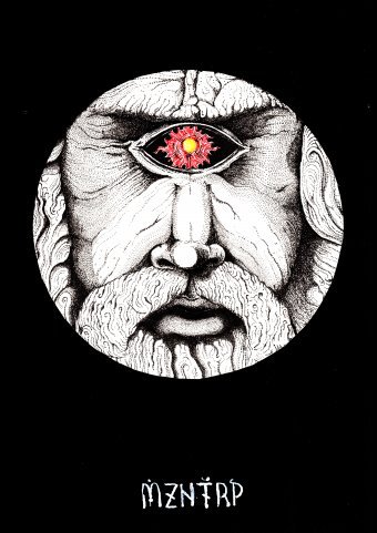 Gráfico "Ojo del Anciano", ilustrador MZNTRP técnica mixta papel en Jose Art Gallery